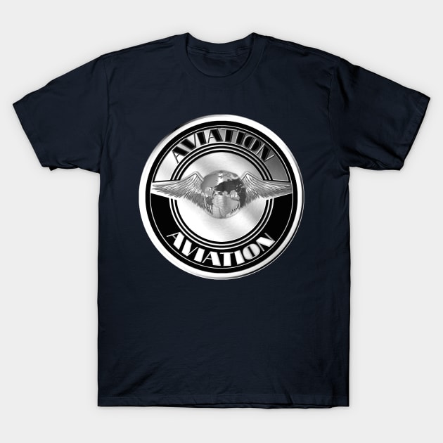 Retro Aviation Badge T-Shirt by macdonaldcreativestudios